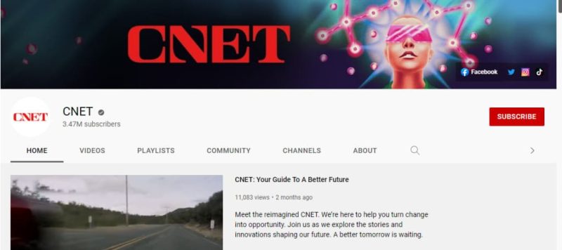 Tech Review Youtube Channels- CNET